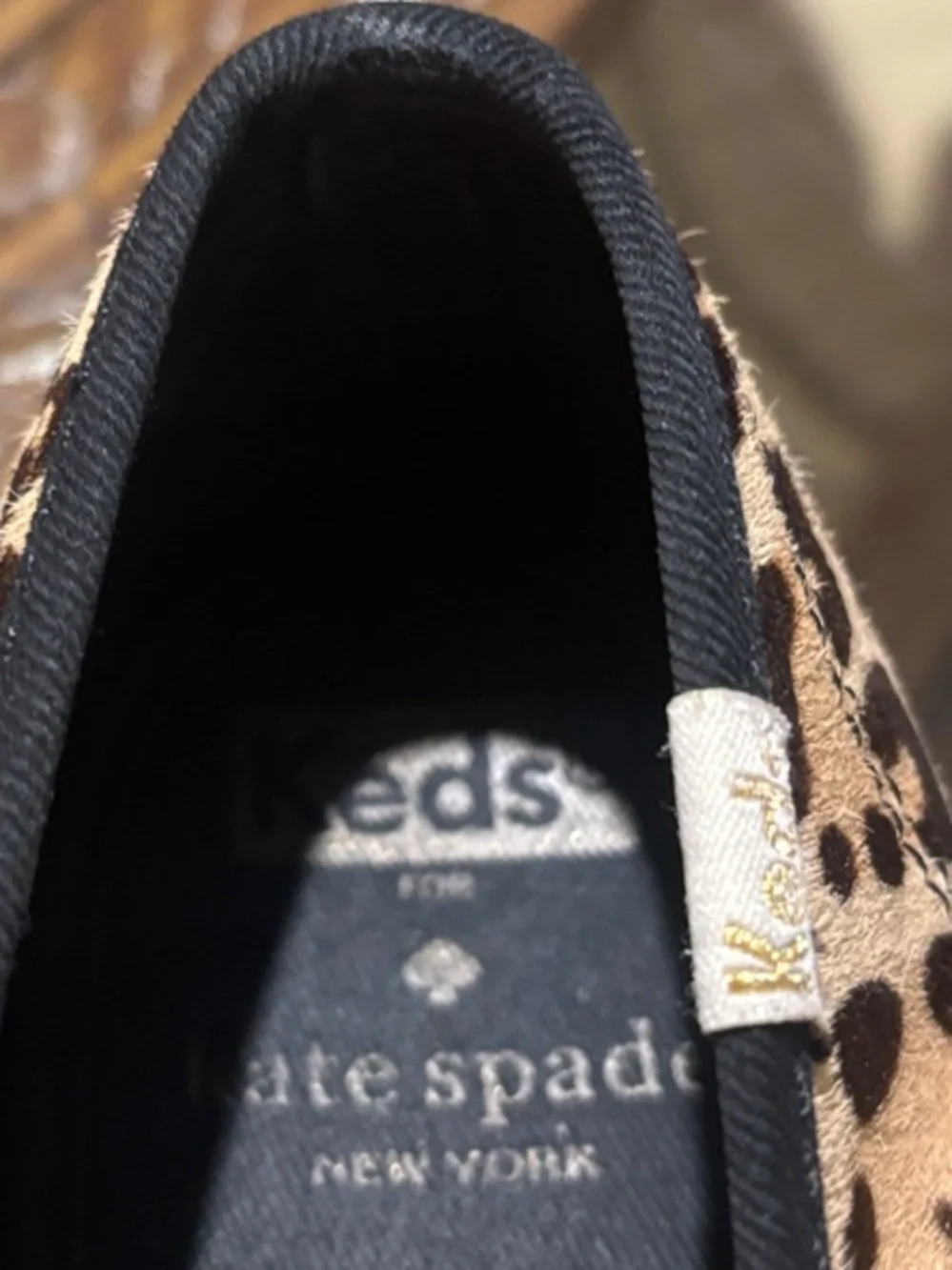 Kate Spade Women's Leopard Print Slip-On Shoes - Tan & Black